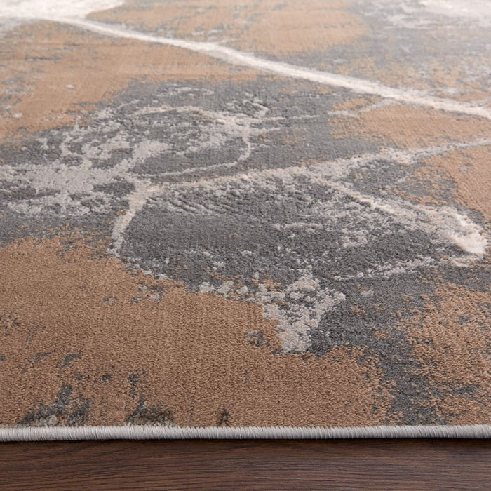 Lavin Rugs T4004 Besni 6'7" x 9'6" Striations Rug, Gold/Earth