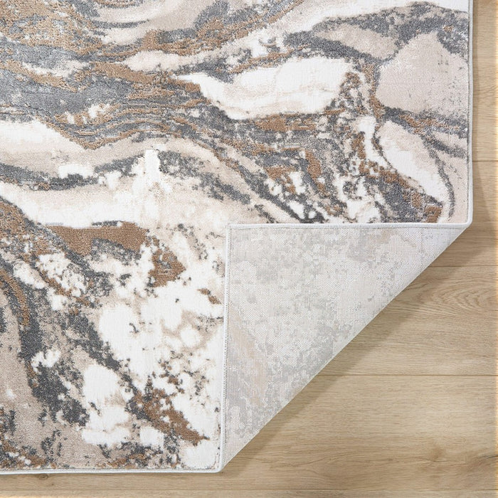 Lavin Rugs T4005 Besni 2' x 3' Marbled Rug, Grey Gold/Earth Tones