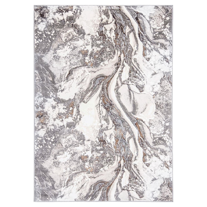 Lavin Rugs T4005 Besni 5'3" x 7'6" Marbled Rug, Grey Gold/Earth - T4005-0507