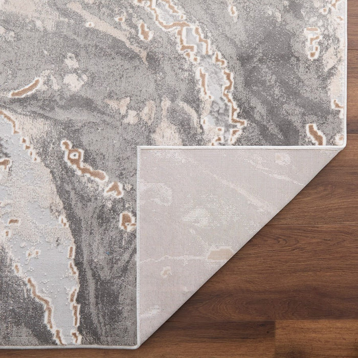 Lavin Rugs T4006 Besni 6'7" x 9'6" Marbled Rug, Grey Gold/Mineral