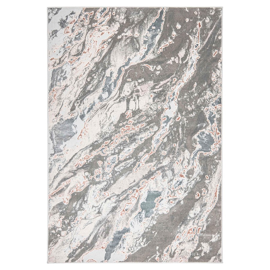 Lavin Rugs T4006 Besni 9'10" x 13'2" Marbled Rug, Grey Gold/Mineral - T4006-1013