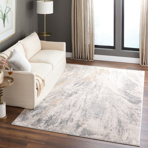 Lavin Rugs T4007 Besni 6'7" x 9'6" Marbled Rug, Grey Gold/Mineral