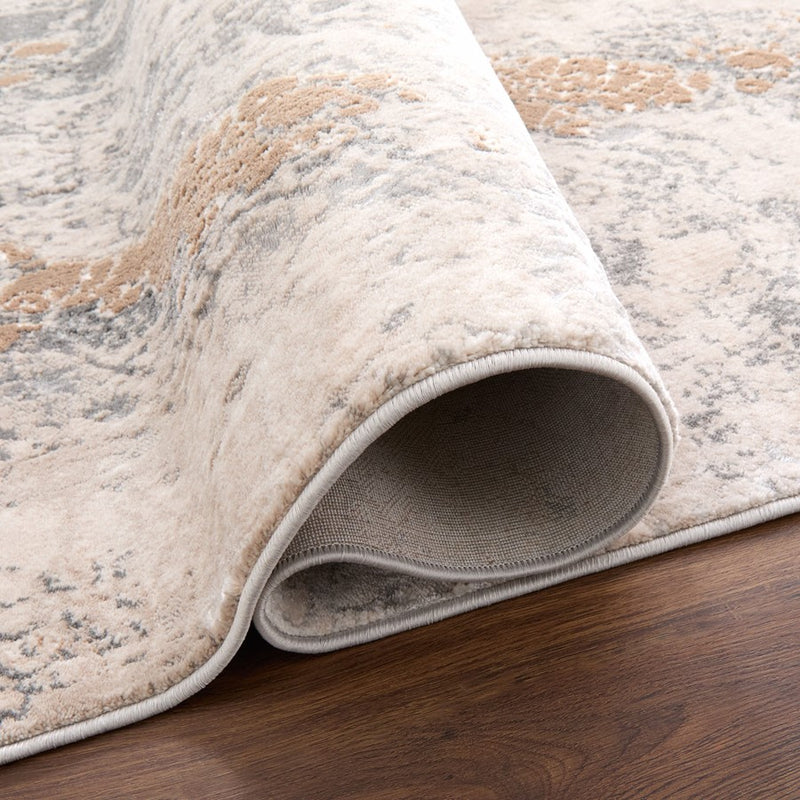 Lavin Rugs T4007 Besni 6'7" x 9'6" Marbled Rug, Grey Gold/Mineral