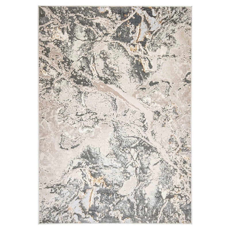 Lavin Rugs T4008 Besni 5'3" x 7'6" Marbled Rug, Grey Gold/Earth - T4008-0507