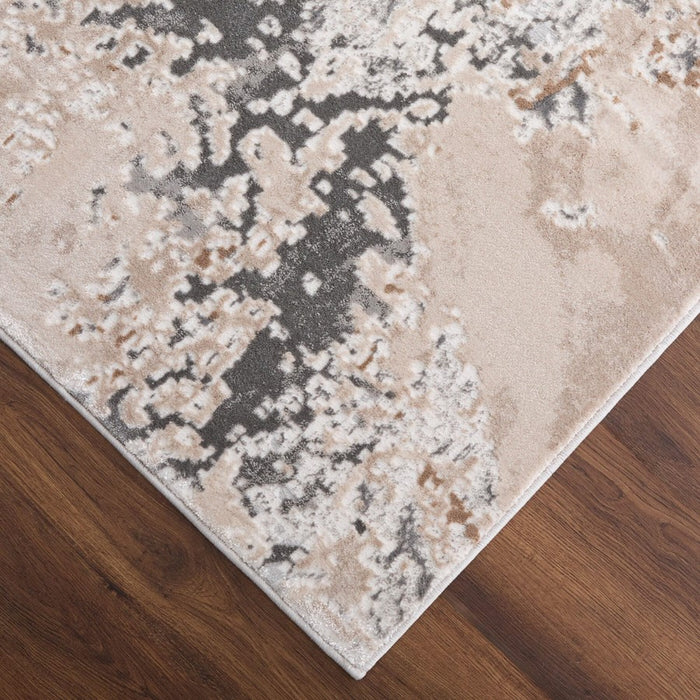 Lavin Rugs T4009 Besni 2' x 3' Marbled Rug, Grey Gold/Mineral Tones