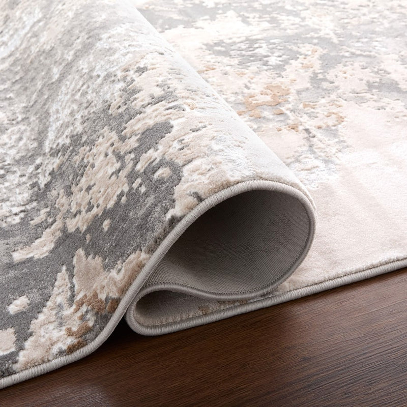 Lavin Rugs T4009 Besni 2'8" x 7'10" Marble Runner, Gold/Mineral