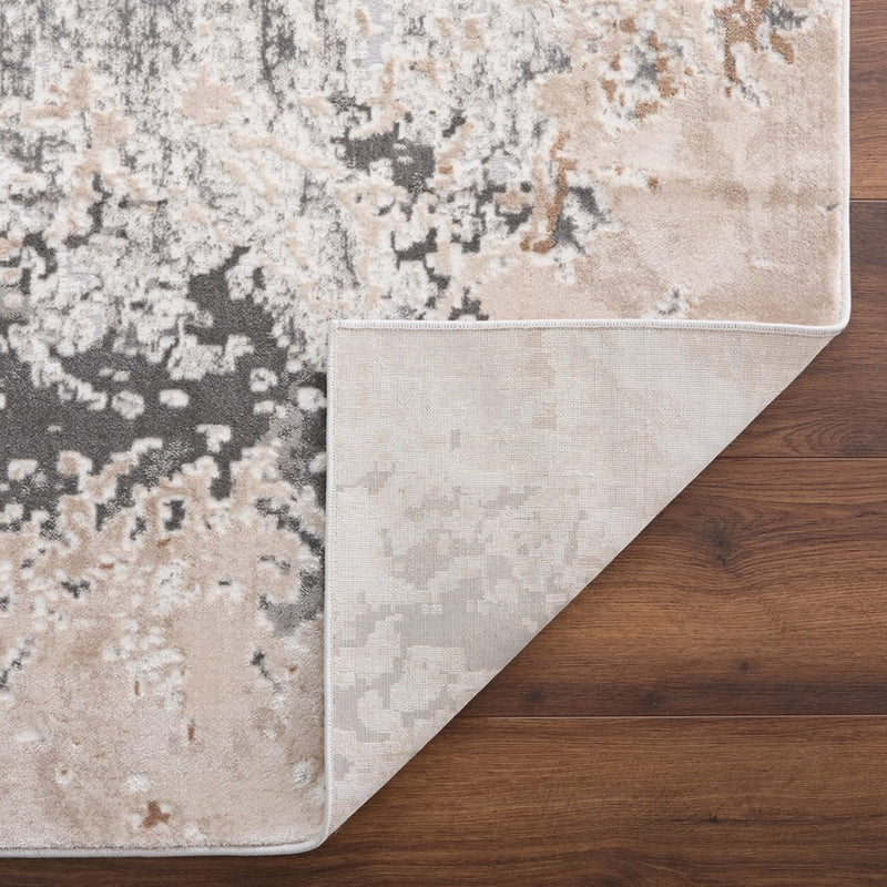 Lavin Rugs T4009 Besni 2'8" x 7'10" Marble Runner, Gold/Mineral