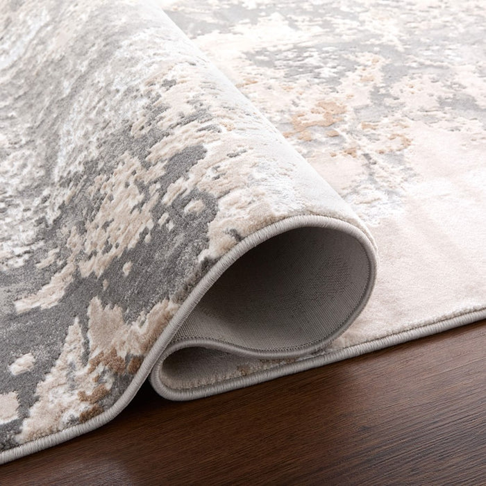 Lavin Rugs T4009 Besni 9'10" x 13'2" Marbled Rug, Grey Gold/Mineral
