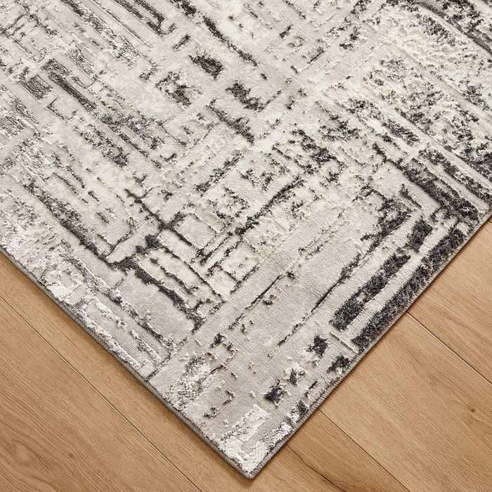 Lavin Rugs T4010 Greta 2'8" x 7'10" Weave Runner, Grey Silver/Blue