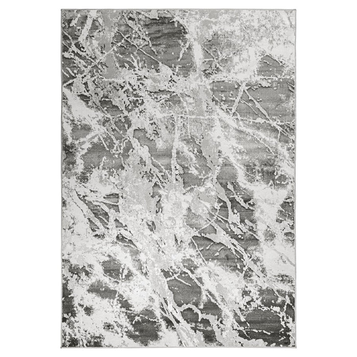 Lavin Rugs T4011 Greta 5'3" x 7'6" Striations Rug, Silver/Blue - T4011-0507