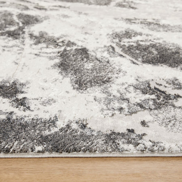 Lavin Rugs T4011 Greta 5'3" x 7'6" Striations Rug, Silver/Blue