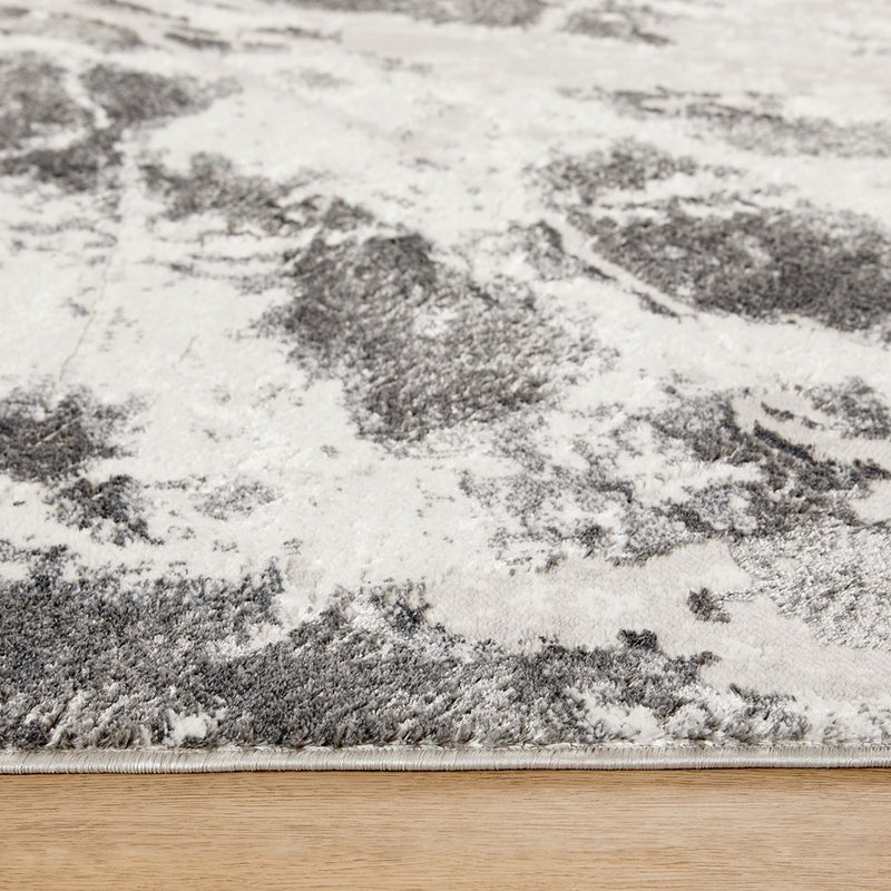 Lavin Rugs T4011 Greta 7'10" x 10'10" Striations Rug, Silver/Blue