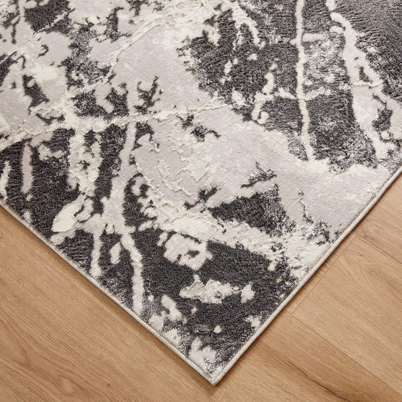 Lavin Rugs T4011 Greta 9'10" x 13'2" Striations Rug, Silver/Blue