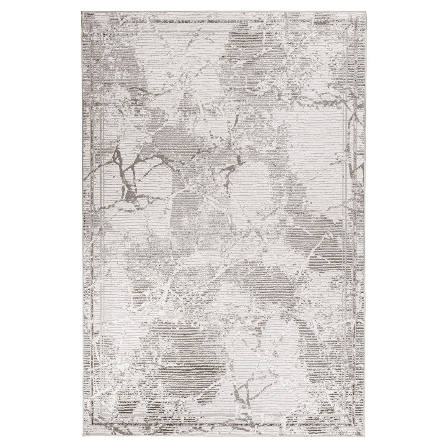 Lavin Rugs T4012 Greta 5'3" x 7'6" Striations Rug, Silver/Silver - T4012-0507