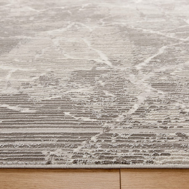 Lavin Rugs T4012 Greta 6'7" x 9'6" Striations Rug, Silver/Silver