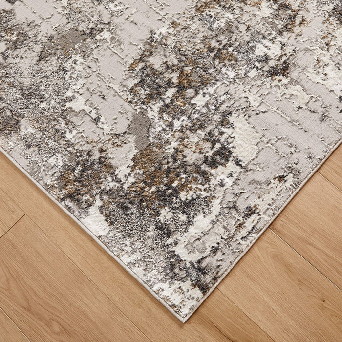 Lavin Rugs T4013 Greta 5'3" x 7'6" Painterly Rug, Silver/Silver