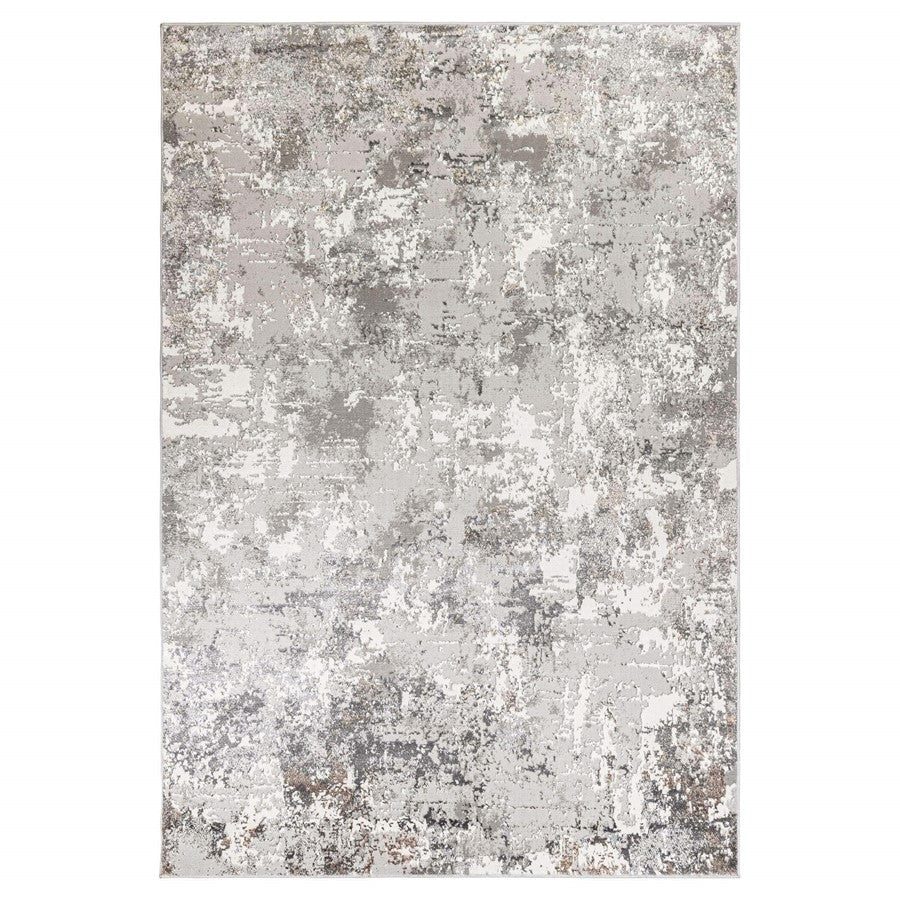 Lavin Rugs T4013 Greta 6'7" x 9'6" Painterly Rug, Silver/Silver - T4013-0609