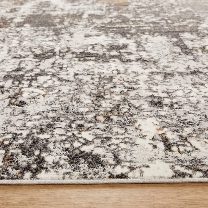 Lavin Rugs T4014 Greta 2'8" x 7'10" Painterly Runner, Silver/Blue