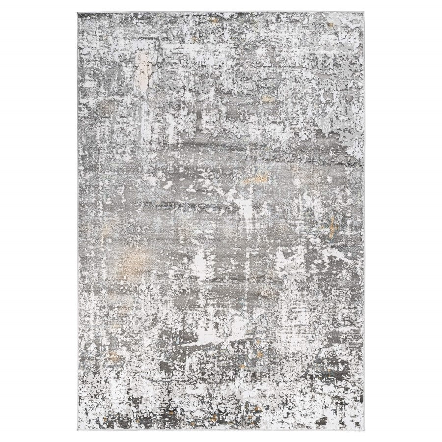 Lavin Rugs T4014 Greta 5'3" x 7'6" Painterly Rug, Grey Silver/Blue - T4014-0507