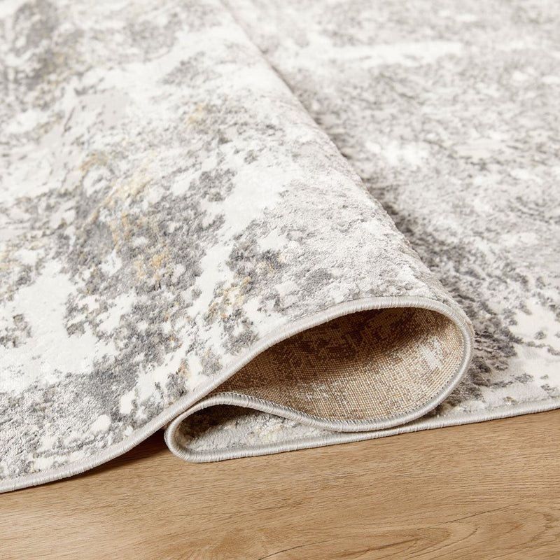 Lavin Rugs T4014 Greta 9'10" x 13'2" Painterly Rug, Silver/Blue