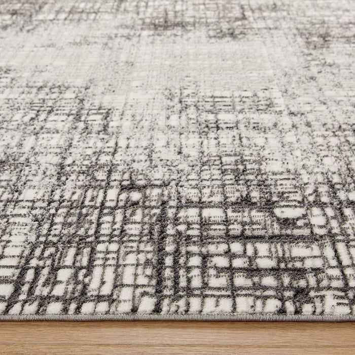 Lavin Rugs T4015 Greta 6'7" x 9'6" Weave Rug, Grey Silver/Silver