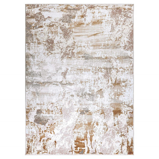 Lavin Rugs T4016 Livia 2' x 3' Painterly Rug, Cream Gold/Mineral - T4016-0203