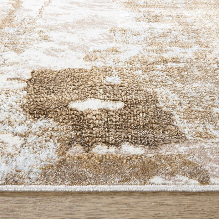 Lavin Rugs T4016 Livia 2'8" x 7'10" Painterly Runner, Gold/Mineral