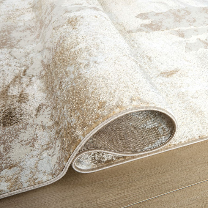 Lavin Rugs T4016 Livia 5'3" x 7'6" Painterly Rug, Gold/Mineral