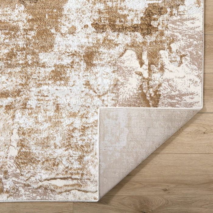 Lavin Rugs T4016 Livia 5'3" x 7'6" Painterly Rug, Gold/Mineral