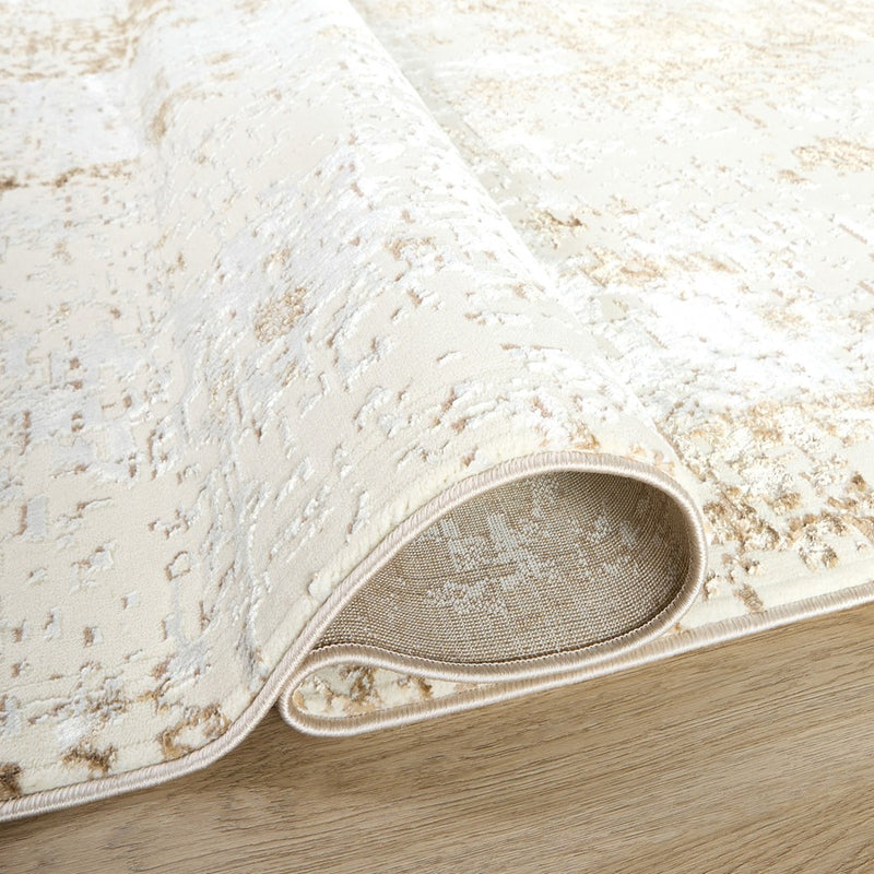 Lavin Rugs T4017 Livia 2'8" x 7'10" Painterly Runner, Gold/Mineral