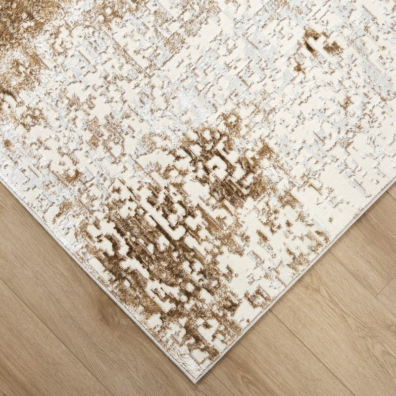 Lavin Rugs T4017 Livia 9'10" x 13'2" Painterly Rug, Gold/Mineral