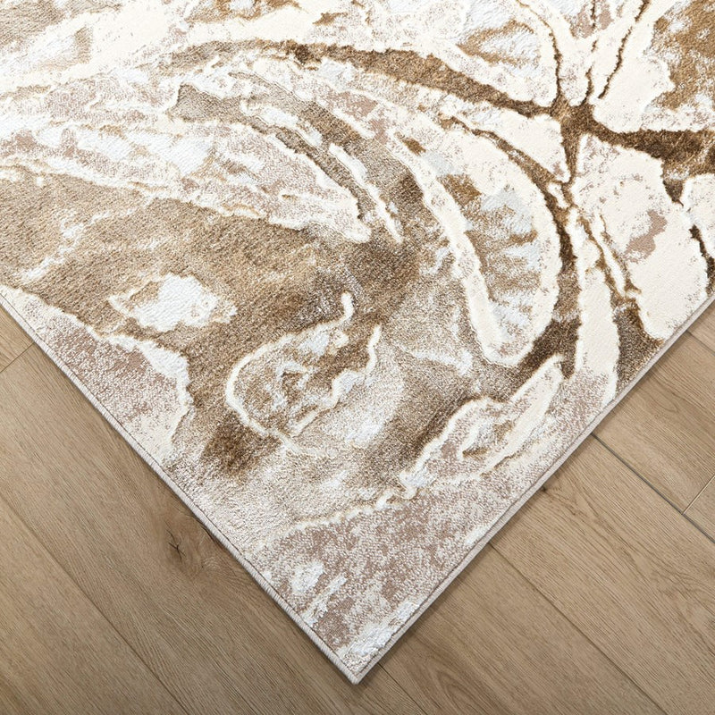 Lavin Rugs T4018 Livia 2'8" x 7'10" Marble Runner, Gold/Mineral