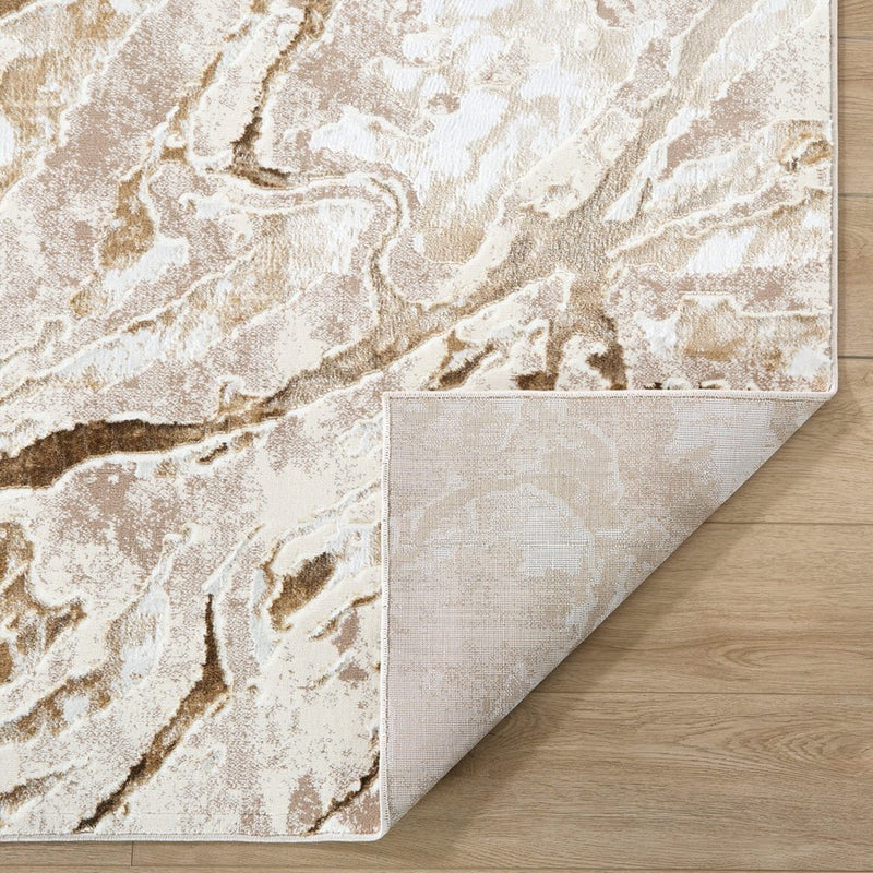 Lavin Rugs T4018 Livia 6'7" x 9'6" Marbled Rug, Cream Gold/Mineral
