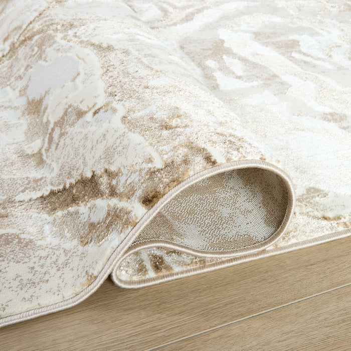 Lavin Rugs T4018 Livia 9'10" x 13'2" Marble Rug, Cream Gold/Mineral