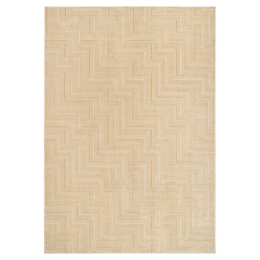 Lavin Rugs T4019 Livia 2'8" x 7'10" Geo Runner, Cream Gold/Gold - T4019-0208