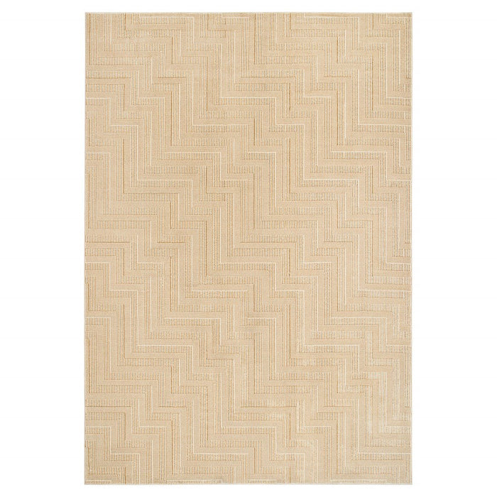 Lavin Rugs T4019 Livia 2'8" x 7'10" Geo Runner, Cream Gold/Gold - T4019-0208