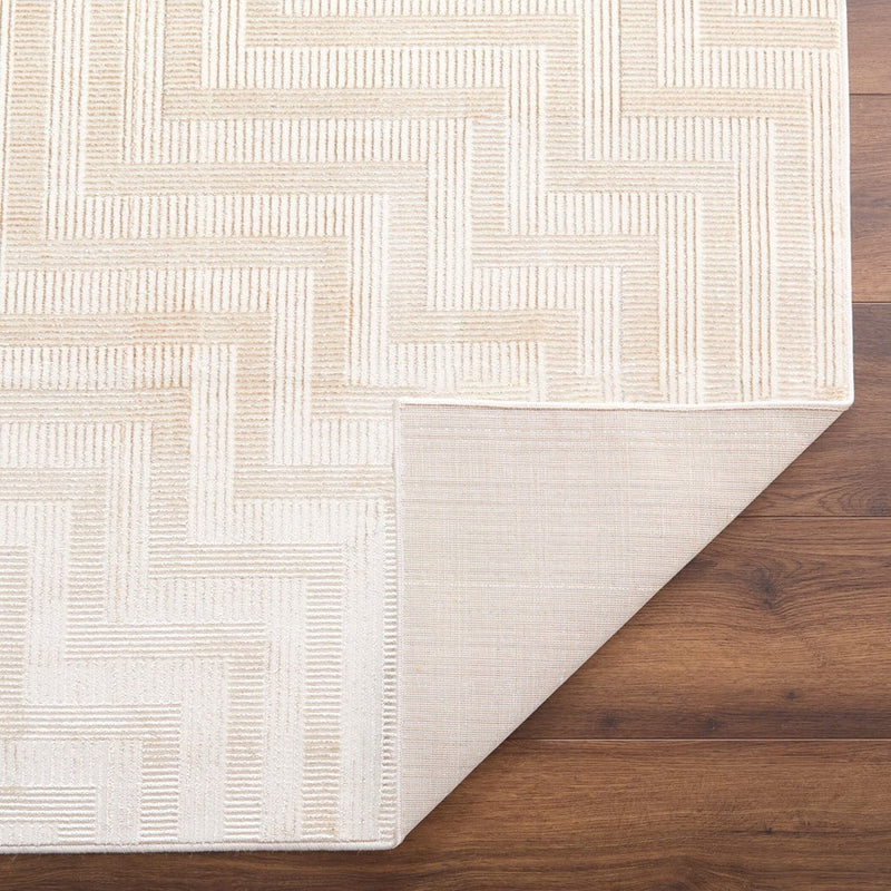 Lavin Rugs T4019 Livia 6'7" x 9'6" Geometric Rug, Cream Gold/Gold