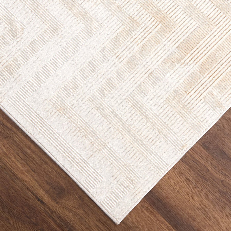Lavin Rugs T4019 Livia 7'10" x 10'10" Geo Rug, Cream Gold/Gold