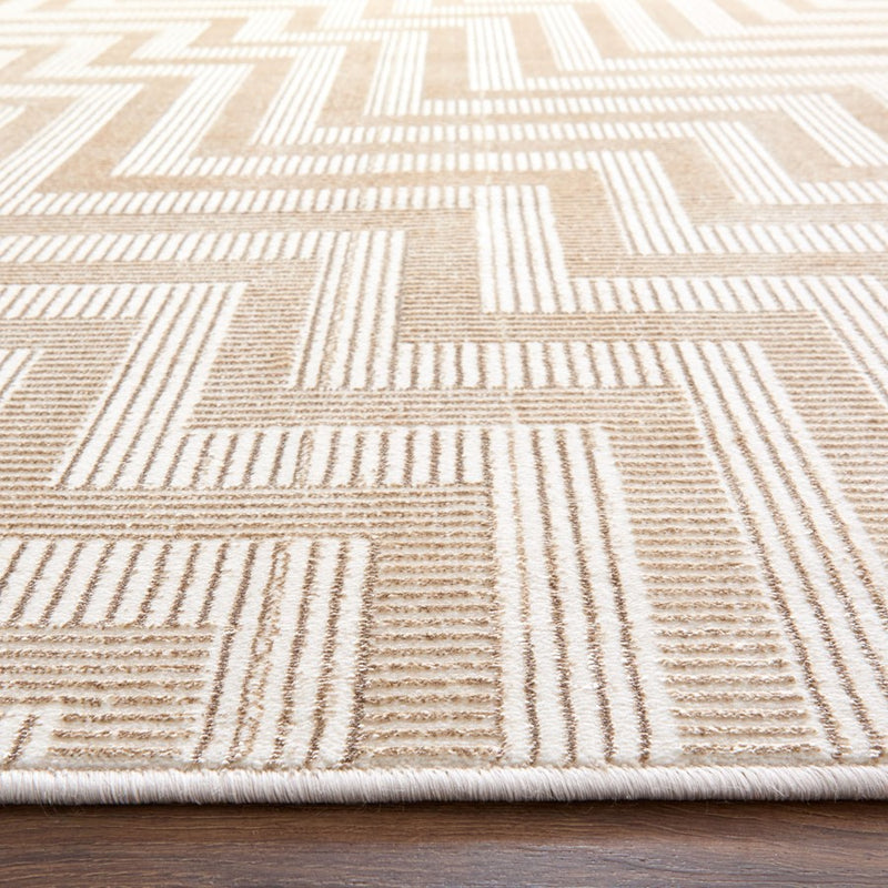 Lavin Rugs T4019 Livia 9'10" x 13'2" Geometric Rug, Cream Gold/Gold
