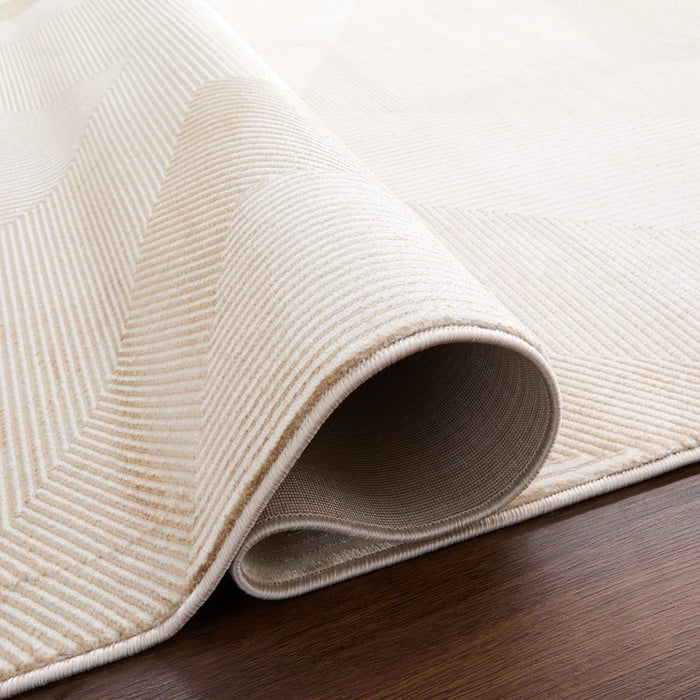 Lavin Rugs T4020 Livia 7'10" x 10'10" Geo Rug, Cream Gold/Gold
