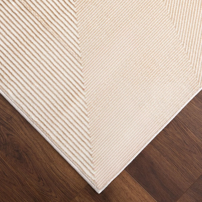 Lavin Rugs T4020 Livia 7'10" x 10'10" Geo Rug, Cream Gold/Gold