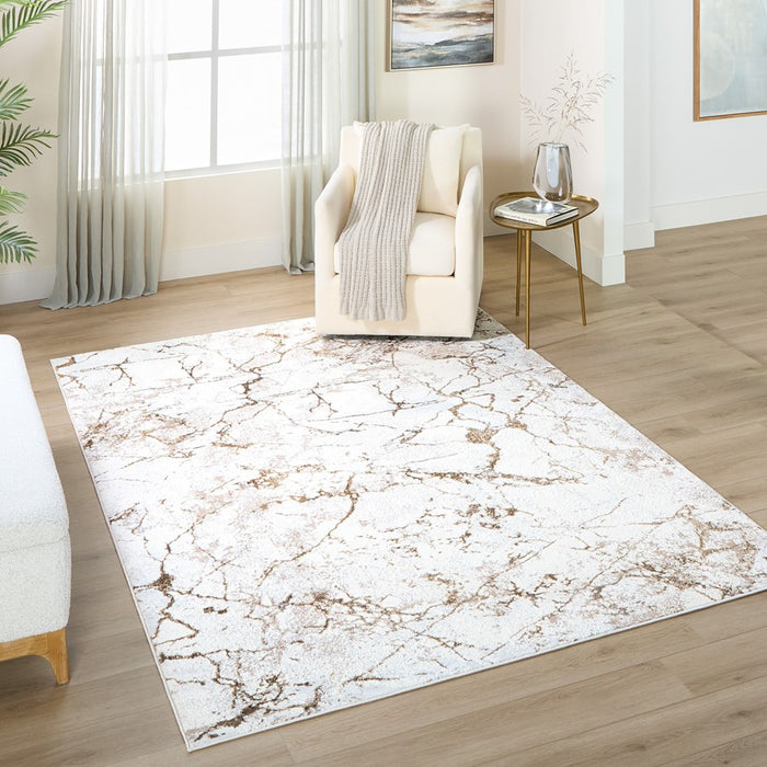 Lavin Rugs T4021 Livia 2'8" x 7'10" Striations Runner, Gold/Gold