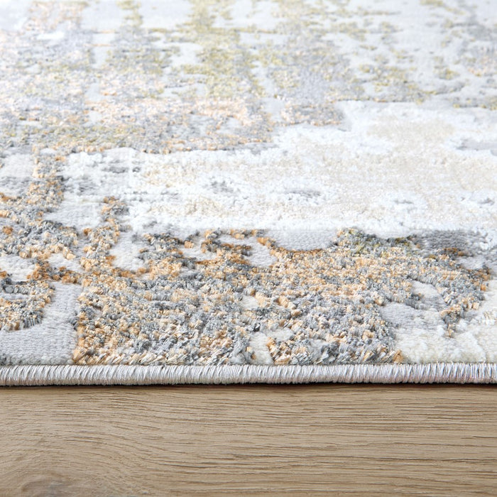 Lavin Rugs T4022 Salim 6'7" x 9'6" Painterly Rug, Grey Gold/Earth
