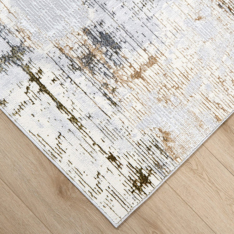 Lavin Rugs T4023 Salim 5'3" x 7'6" Painterly Rug, Grey Gold/Earth