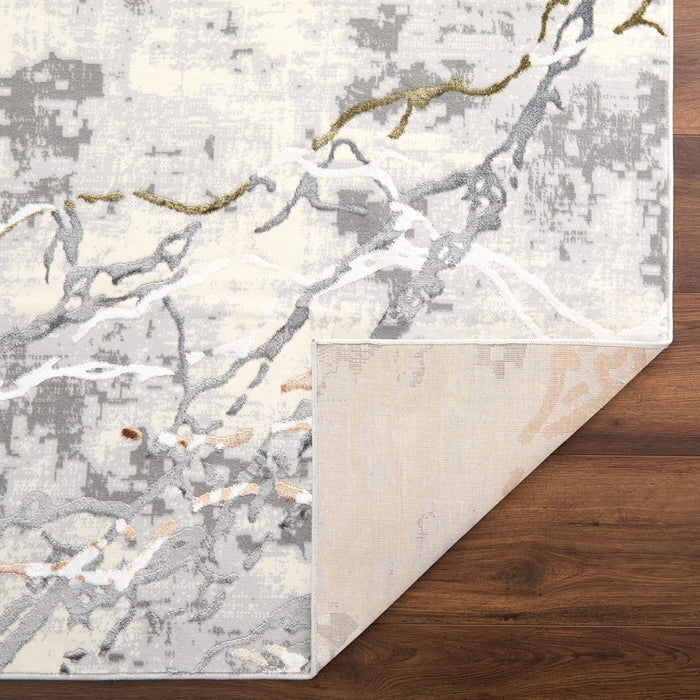 Lavin Rugs T4024 Salim 5'3" x 7'6" Striations Rug, Gold/Earth