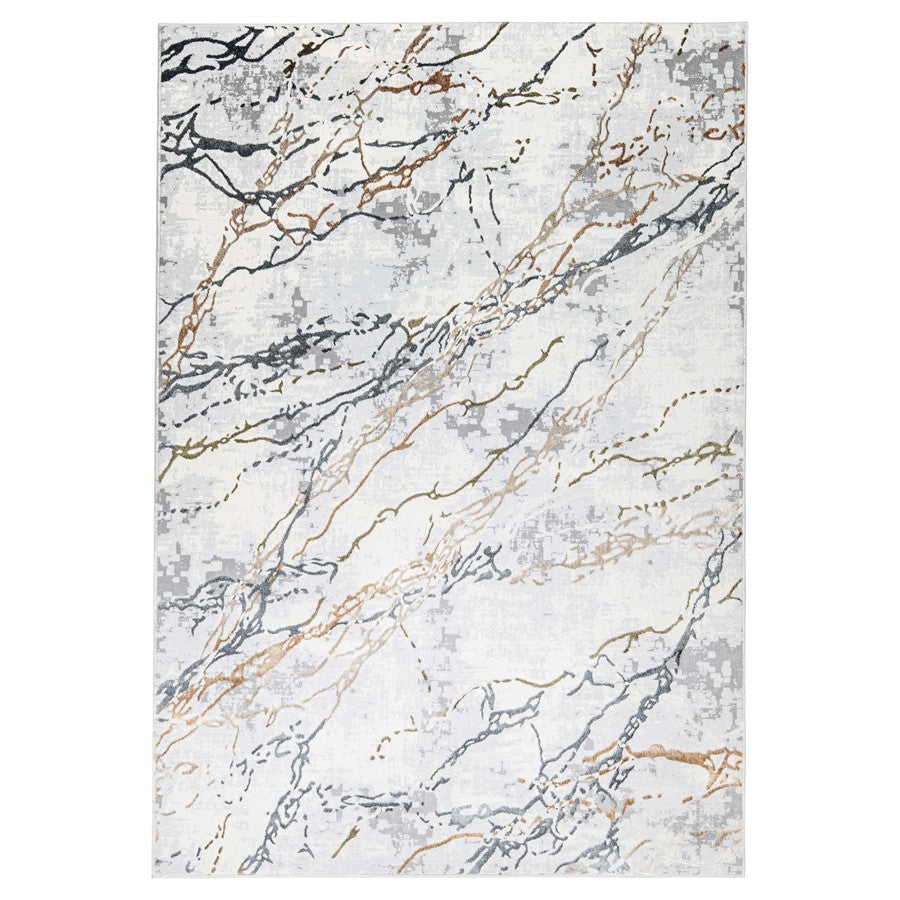 Lavin Rugs T4024 Salim 6'7" x 9'6" Striations Rug, Gold/Earth - T4024-0609