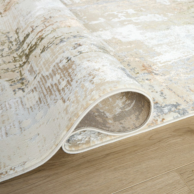 Lavin Rugs T4025 Salim 2' x 3' Painterly Rug, Grey Gold/Earth Tones