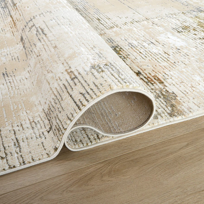 Lavin Rugs T4026 Salim 5'3" x 7'6" Painterly Rug, Grey Gold/Earth