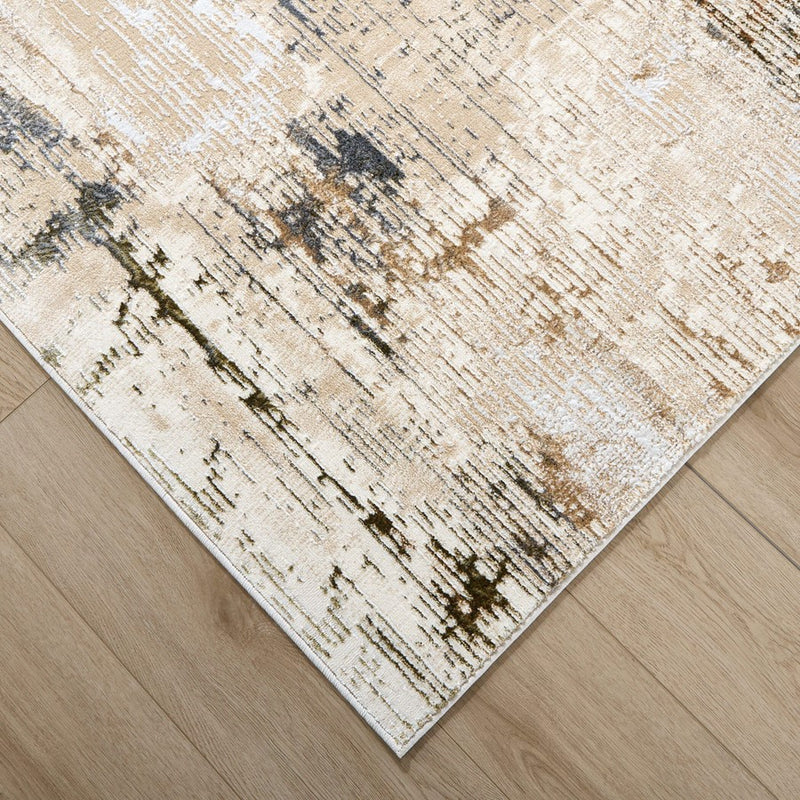 Lavin Rugs T4026 Salim 5'3" x 7'6" Painterly Rug, Grey Gold/Earth