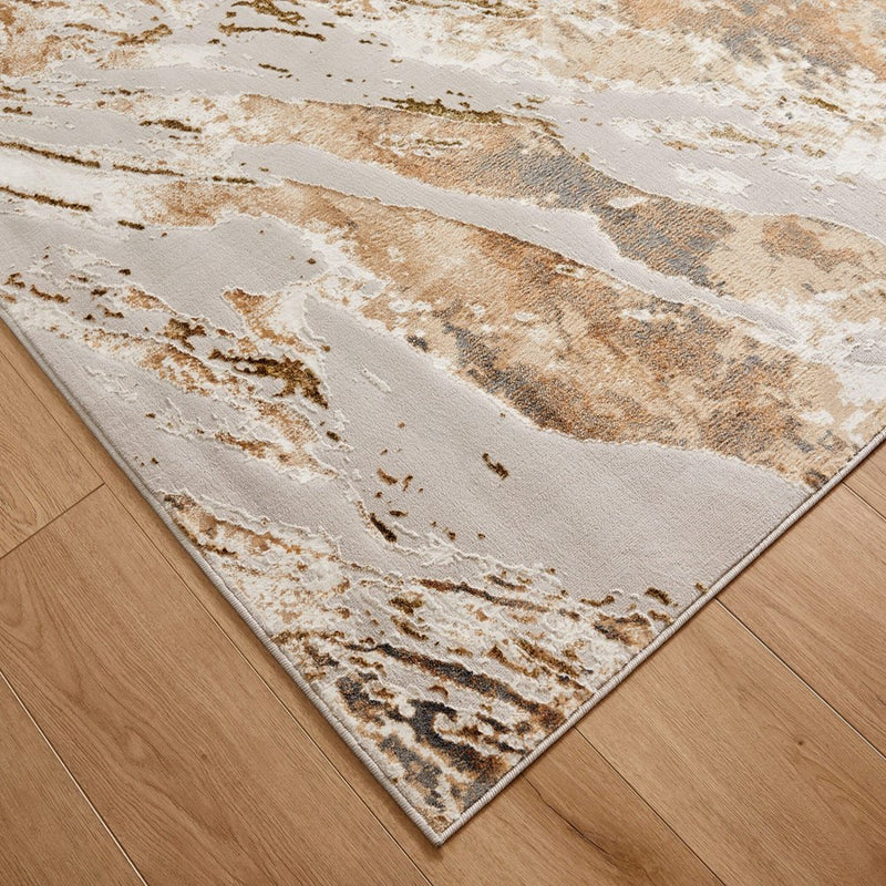 Lavin Rugs T4027 Salim 2' x 3' Painterly Rug, Grey Gold/Earth Tones